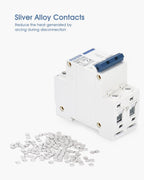 CHTAIXI DC Miniature Circuit Breaker, 2 Pole 1000V 63 Amp