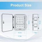 Outdoor Electrical Box with Thermostat and Fan, Cold-Rolled Steel Plate, Aluminum Alloy Back Beam, One-Piece Ventilation Design, IP65 Waterproof, Wall/Pole Mounted. (15.7" x 11.8" x 7.9")