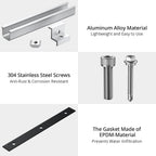 Anbte Solar Panel Bracket Kit, 6 Pcs 7.87 in Aluminium Solar Panel Mounting Rail 30mm/35mm Solar Panel End Clamps, Solar Panel Brackets for Metal Roof, Tin Roof, Flat Roof, Sheet Roof, RV, Silver