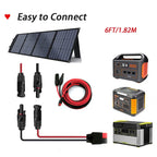 Magiktech Solar Panel Kits Charge Cable Compatible with Anderson Adapter and Solar Connectors for Portable Power Stations Solar Generators (10AWG 6 FT Horizontal)
