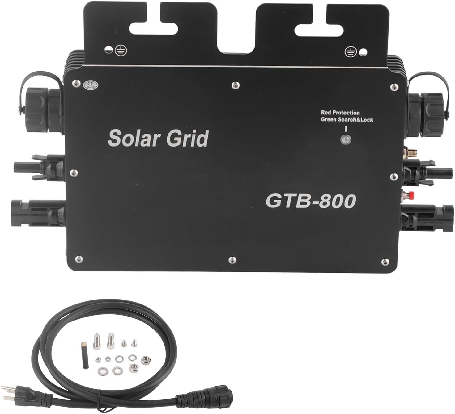 800W Solar Grid Tie Micro Inverter, Control Automatic Identification Power Inverters DC to AC Solar Inverter 120V 230V(Black US Plug)