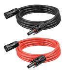 8 AWG Solar Extension Cable 50FT Black + 50FT Red, 8 Gauge Solar Panel Wire Male to Female Tinned Copper Wire for Solar Panel, Automotive, RV, Boat, Outdoors