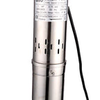 SHYLIYU 1HP 3" OD Pipe Stainless Steel Submersible Deep Well Pump 328FT 1" Outlet 0.75KW 80mm Bore Screw Water Pumps for Industrial and Home Garden Use,220V/50Hz