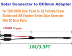 Solar ConnectorsTo DC7909, DC8020 Adapter Perfectly Solar Connector, Compatibility with Jackery Portable Power Station, Solar Panel Extension Cable, 12AWG Heavy Wire