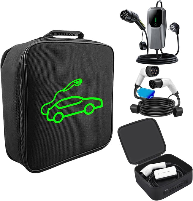 Portable EV Cable Bag for Charging Cable & Car Accessories, Organiser Bag Made of 1680D Nylon, Storage for Type 2/Type 1 Cable, Robust & Ideal for Car Boot or Garage Hover Image