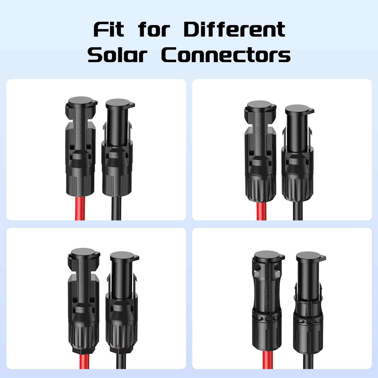 Bateria Power 12 Pairs Solar Connector Caps, IP68 Solar Panel Connectors Caps Weather Resistant Solar Dust Caps for Male and Female Solar Connectors
