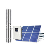 AC/DC Solar Water Pump 15,000L/H Solar Deep Well Controller For Irrigate Deep Well Pump Football Field Golf Field Lawn Ma(10-90)