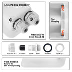 Link Solar Weatherproof ABS Solar Double Cable Entry Gland for All Cable Types 2mm² to 6mm² for Solar Project on Rv, Campervan, Boat