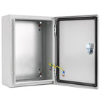 QILIPSU Metal Electrical Box IP65 Waterproof Steel Project Enclosure Lockable Weatherproof Electric Junction Box for Indoor & Outdoor Use 14"x10"x6"