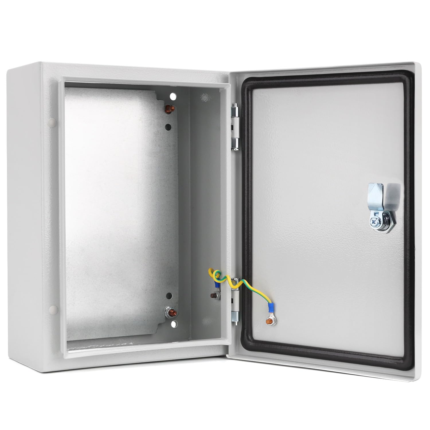 QILIPSU Metal Electrical Box IP65 Waterproof Steel Project Enclosure Lockable Weatherproof Electric Junction Box for Indoor & Outdoor Use 14"x10"x6"