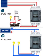 DIHOOL DC Circuit Breaker Box Cover with UV-Proof, 20 Amp Electrical Power Distribution Box 2 in 2 Out, PV Solar Disconnect Switch
