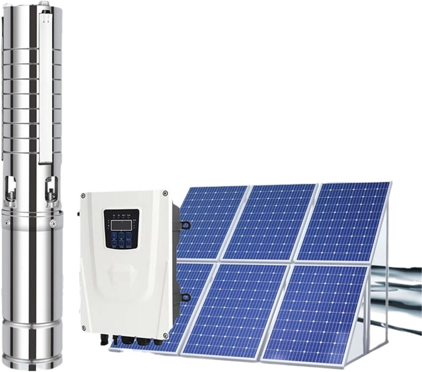 AC/DC Solar Water Pump 15,000L/H Solar Deep Well Controller For Irrigate Deep Well Pump Football Field Golf Field Lawn Ma(10-90)