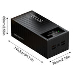 Portable Charging Bank, 66W 50000mAh Capacity Fast Charging Portable Charger, Portable Energy Bank Phone Battery Bank with LED Display for Hiking Camping Outdoor(White)