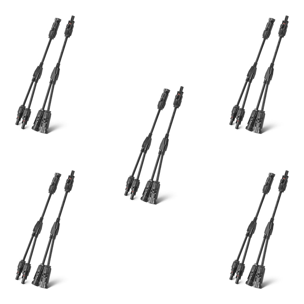 Solar Panel Connector 4 to 1 Solar Panel Splitter 4 Way 1000V Solar Panel Parallel Connectors Solar Adapter Cable Plug Pair for Solar System Solar Panel (4 to 1 1 Pair)