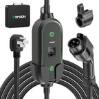 40A Fast Level 2 EV Charger, 240V / 9.6KW Portable Electric Vehicle Charging Stations, Home Electric Car Charger with 25FT Extension Cable, NEMA 14-50 Plug for All J1772 BEVs/PHEVs, ETL Certified