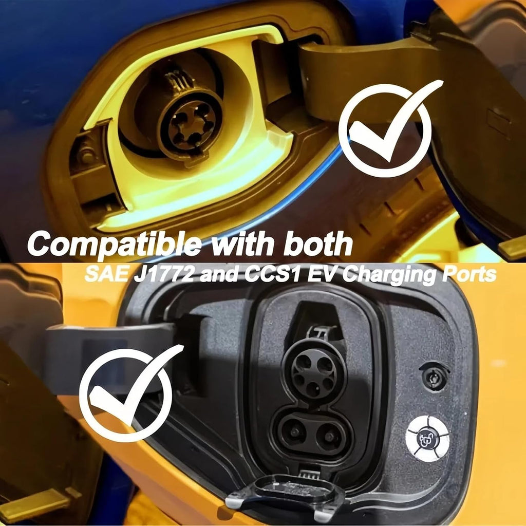 Type 2 Male to Type 1 Female EV Charging Cable, Mode 3 EV Charger for J1772 EVs, 32A 7kW Single Phase, 5m(16.4ft)