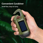 EKNBKE Hand Crank Solar LED Emergency Flashlight, Portable Mini Handheld Survival Light with USB Output for Camping Outdoor Hiking, Green