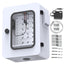 Akwscyby Outdoor Electrical Box with Clear Window and Thermostat and Fan, Precise Temperature Control 0.1°F, IP65 Water Resistant Rating, Galvanized Steel, Aluminum Rear Beam(17.7" x 13.8" x 7.9")