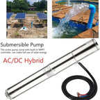1pcs 3HP Hybrid AC Solar Power High Pressure Well Pump Max Head 120M Agricultural Drip Irrigation Sprinkler Booster Water Pumps