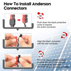 Anderson Y Splitter Cable 1 to 4 Solar Panel Branch Parallel Adapter | Compatible with GZ, High Power Pole Port Connector, for Solar Generator Power Station 18.5 Inch