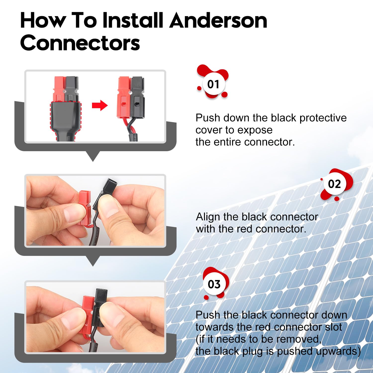 Anderson Y Splitter Cable 1 to 4 Solar Panel Branch Parallel Adapter | Compatible with GZ, High Power Pole Port Connector, for Solar Generator Power Station 18.5 Inch