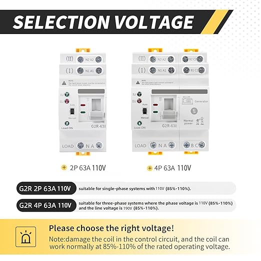 Mini ATS AC Automatic/Manual Transfer Switch
