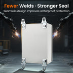 QILIPSU Metal Electrical Box IP65 Waterproof Steel Project Enclosure Lockable Weatherproof Electric Junction Box for Indoor & Outdoor Use 14"x10"x6"