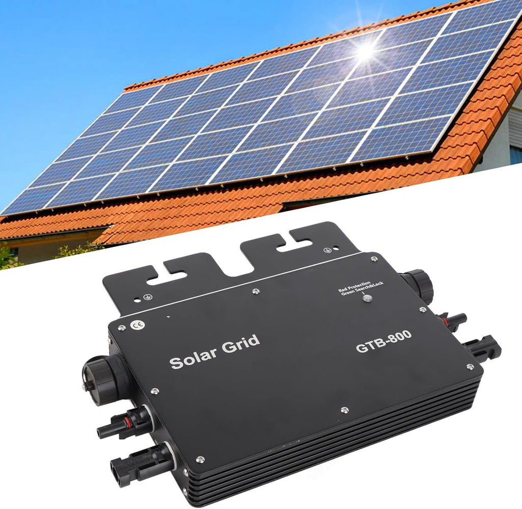 Solar Micro Inverter, 800W GTB, High Accuracy Monitoring, MPPT Control, Remote Operation, Easy Maintenance, for JackeryorFlashfishorGoal Power Stations, IP65 Water Resistant,