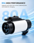Tesla to J1772 EV Adapter for Road Trip & Destination Charging - IP55 Weatherproof, Secure Lock for Non-Tesla Vehicles - 80A (19.2kW Max)