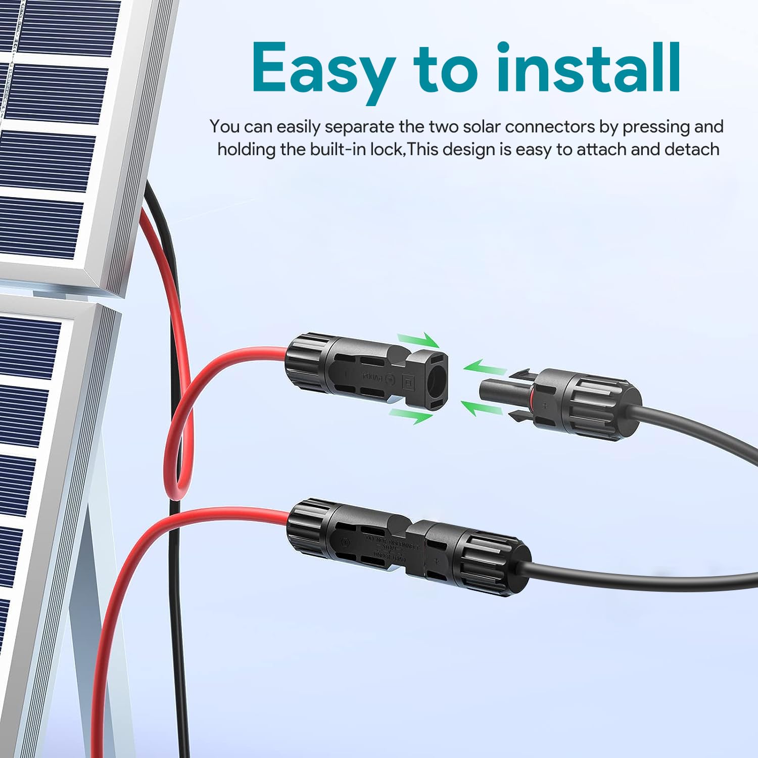 TAIFU Solar Panel Connectors to SAE Adapter Cable, 11FT 10AWG Solar Extension Cable with SAE Polarity Reverse Adapter for RV Solar Panel Caravan Battery Charger Kit