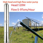 1pcs 3HP Hybrid AC Solar Power High Pressure Well Pump Max Head 120M Agricultural Drip Irrigation Sprinkler Booster Water Pumps