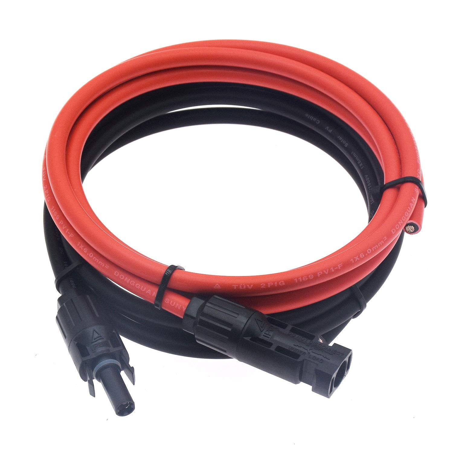 RIOCAN 10AWG Solar Extension Cable 5FT, One End with IP67 Waterproof PV Connector & One End Bare Wire, Tinned Copper for Solar Panel to Charge Controller, Solar Generator, RV, Boat, Off-Grid System