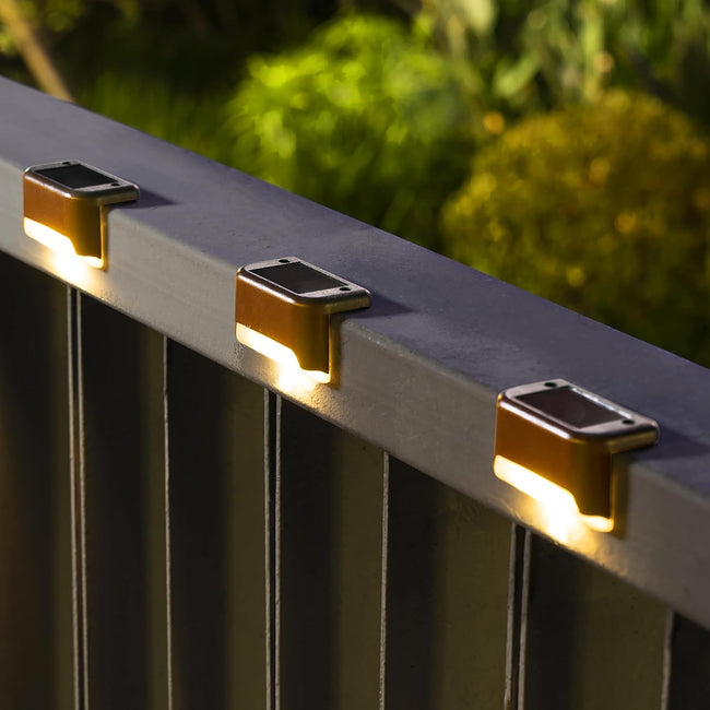SOLPEX Solar Deck Lights Outdoor 16 Pack, Solar Step Lights Waterproof Led Solar lights for Outdoor Stairs, Step , Fence, Yard, Patio, and Pathway(Warm White) Hover Image