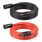 8 AWG Solar Extension Cable 50FT Black + 50FT Red, 8 Gauge Solar Panel Wire Male to Female Tinned Copper Wire for Solar Panel, Automotive, RV, Boat, Outdoors