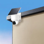 Saysurey 2 Pcs Standard Size Gutter Mount Stainless Steel Bracket No-Drill Anti-Rust Solar Security Camera Holder with Stainless Screws Gutter Mount for Security Camera Outdoor Use