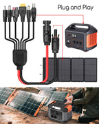PNYZIK Upgraded 6-in-1 Solar Connector Kit 3.93Ft for Portable Motors and Solar Panels/Motors, 100CM Universal Solar Adapter Connecting Harness with Female and Male Connectors, 1 Pc