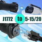 J1772 to Nema 5-20, EV Station Charging Adapter, EV Adapter Plug, J1772 to NEMA 5-20 Plug for Many Devices that Can Accept 100~240V