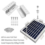 Solar Panel Mounting Brackets,4PCS Aluminum Z Brackets Kit with Hex & Self-Tapping Screws for RV Roof,Boat,Van,Camper-Easy Install,Waterproof