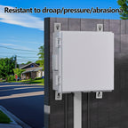 ANIMACYN Electrical Junction Box, Ventilated Design, Cable Grommets, Indoor/Outdoor Use with Mounting Panel & Hinged Cover. Waterproof IP 65. (Grey Cover, 13"x13"x5.1")