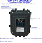 Pump 270W DC 24V Solar Water Pumps, Max head 262ft,7.9GPM Flow，3 inch Solar deep well submersible Pumps with MPPT controller （270W 24V)