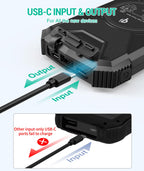BLAVOR 2 Pack Solar Charger Power Bank 10,000mAh, Portable Wireless Charger, 20W Fast Charging External Battery Pack with USB C for Cell Phones