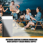 Solar Portable Charger, 120w Power Bank, Fast Charge with Built‑in Cables, Survival Gear with Led Light, Outdoor Accessory, High Capacity 50000mah Device for Camping Fishing Backpacking Road Trip