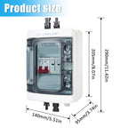 1 String 500V PV Combiner Box 1 in 1 Out, 40A DC Circuit Breaker with Solar Disconnect Function, Surge Protection, IP65 Waterproof, Solar Panel Connectors