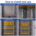 TRWUDRFA Outdoor Electrical Box with Thermostat and Fan - DIY Electrical Junction Box One-Piece Ventilation Design, Cold Rolled Steel, IP65 Waterproof, Wall/Pole Mounted (24" x 17.7" x 8.7")