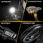 Vélo électrique pliable 1000 W, 48 V 20,8 Ah