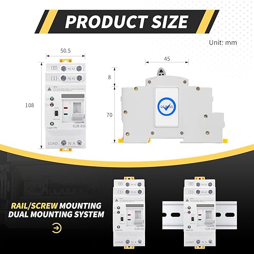 Mini ATS AC Automatic/Manual Transfer Switch