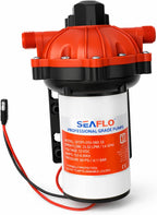 SEAFLO 55 Series 12V RV Water Pump 5.5 GPM 60 PSI Diaphragm Pump Heavy Duty Pressure Switch Built In Bypass Self Priming Quiet High Flow RV Marine Off Grid Freshwater System 4-Year Warranty