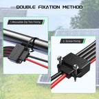 Bateria Power Solar Connectors for 2 Solar Panels, IP68 Waterproof Solar Panel Connectors Splitter, 4 to 2 Y Branch Parallel Adapter for Solar Cable Extension