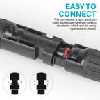 KNMIPJD Solar Panel Connector 6 to 1 Y Branch Parallel Adapter, 30A 1000V 10AWG Tool-Free IP67 Waterproof Cable for Solar Panels (Y Branch, 6to1(1Pairs))