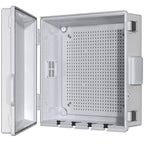 ANIMACYN Electrical Junction Box, Ventilated Design, Cable Grommets, Indoor/Outdoor Use with Mounting Panel & Hinged Cover. Waterproof IP 65. (Grey Cover, 13"x13"x5.1")